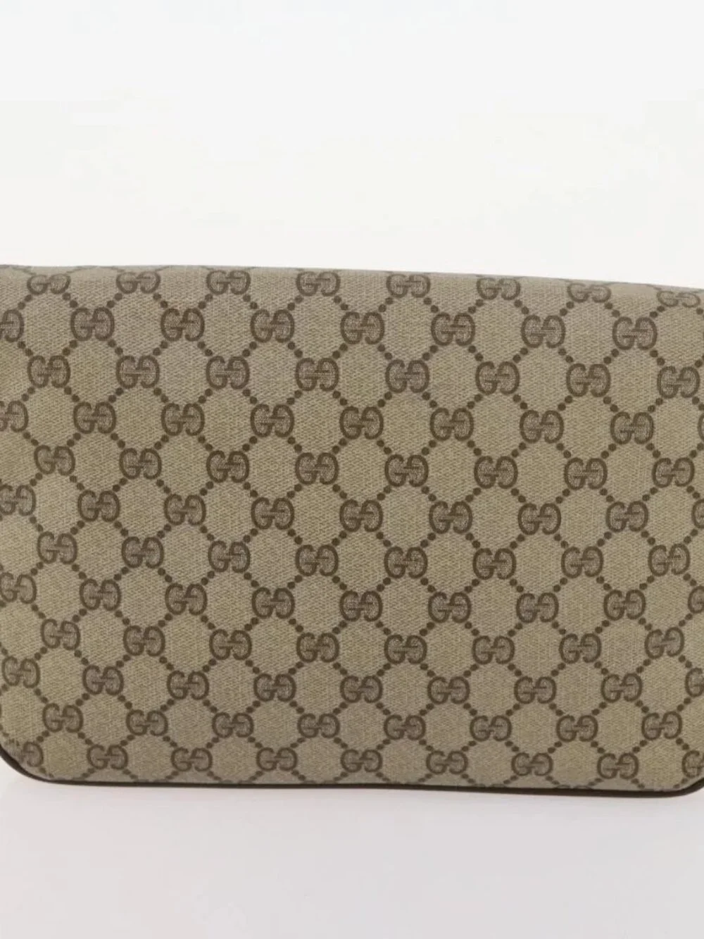 GUCCI GG Supreme GG Crystal GG Canvas Bag PVC 4 Set Navy Beige Auth YKZ424